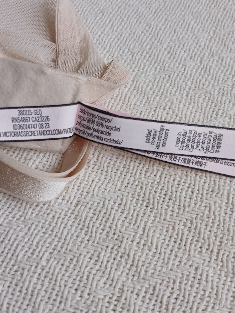 victorias secret ♡ push-up padded no wire bra 38d neutral romantic soft minimal - Picture 9 of 10